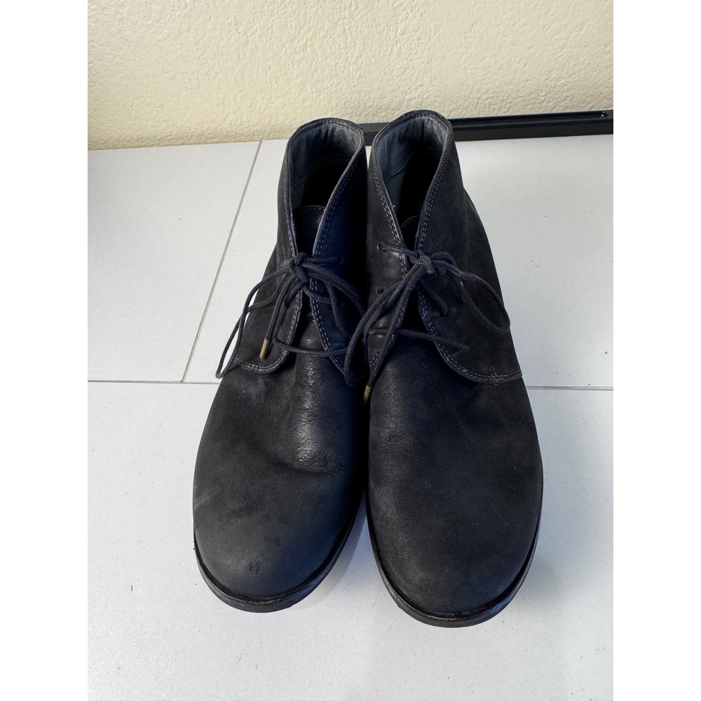 Dansko Fawna Black Leather Ankle Boots Women Size 38 7.5 Lace Up Comfort Casual